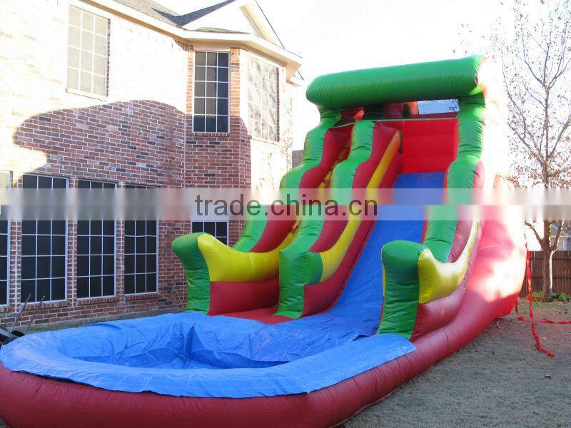 Hola summer color inflatable slip n slide/inflatable slide/inflatable water slide