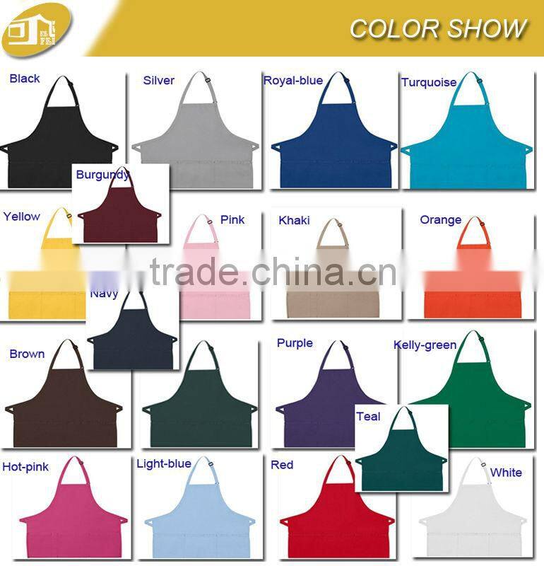 Three Pouch Pocket Cotton Restaurant Apron