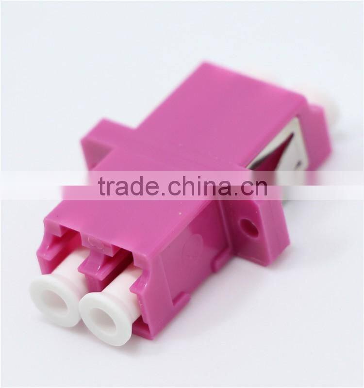 OM4 LC DX fiber optic adapter