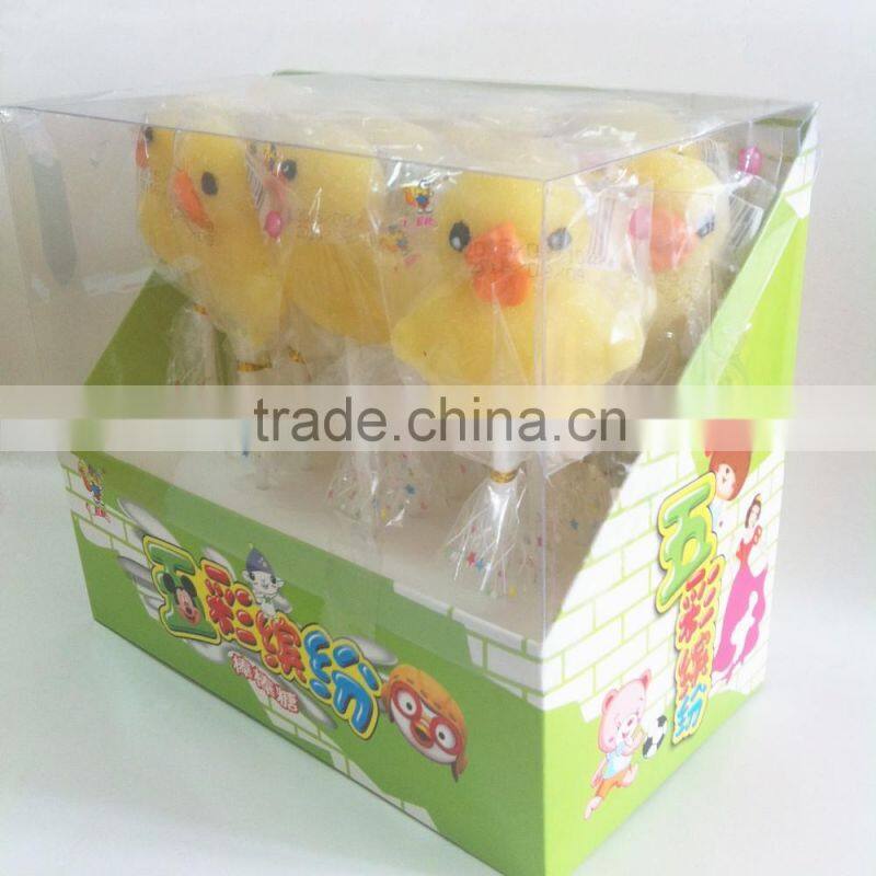 Halal Duck Shape Jelly Candy / Soft Jelly Candy Lollipop