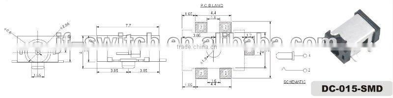 dc smd power jack connector for SMT(dc-015-smd),mini dc jack connector socket,FEMALE JACK CONNECTOR