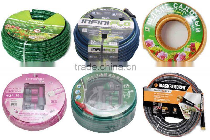 PVC Plastic hose 1/2'' 5/8'' America/USA Strandard brass fittings garden hose