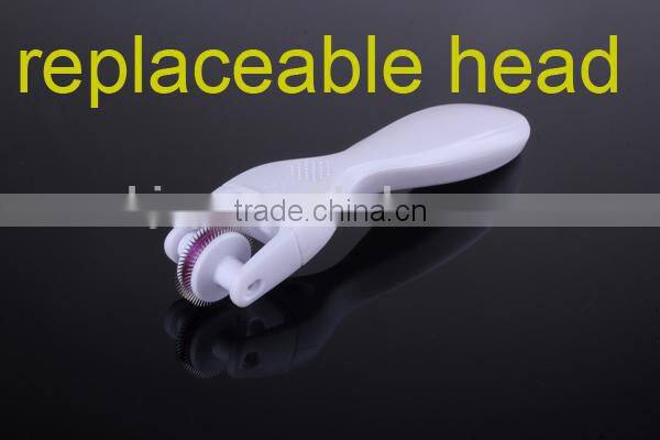 derma roller medical skin roller eyes 180 stainless steel needles with replaceable head to save cost