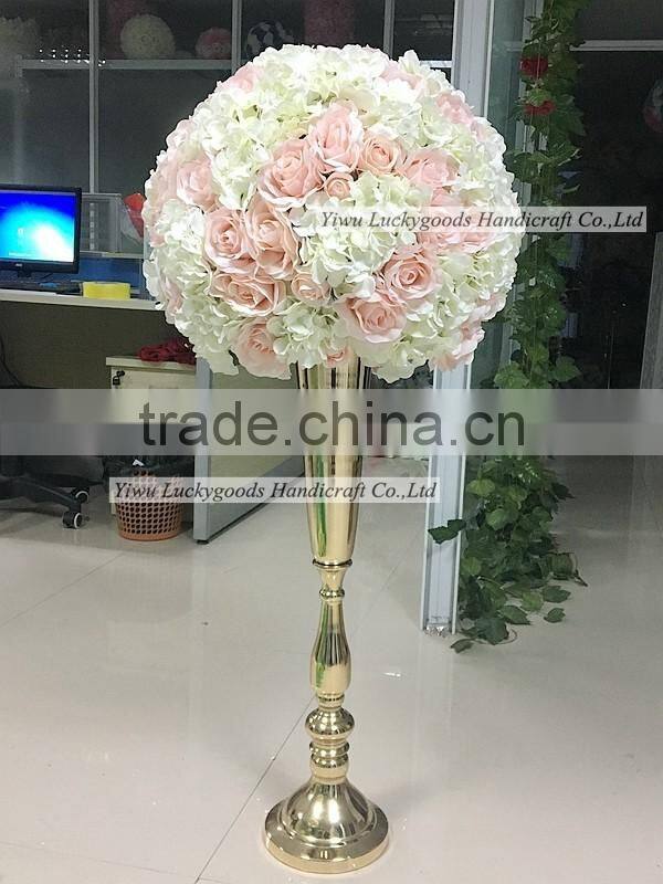 wholesale 50cm coral and white luxury flower centerpieces for wedding table