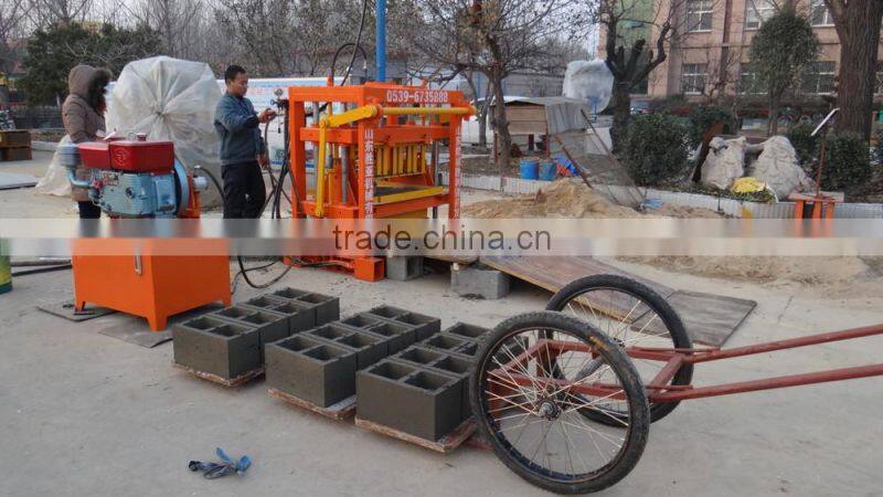 Easy to handle type Shengya Brand QTJ4-40 Hollow&Paver Brick Making Machine(Electric or diesel engin)
