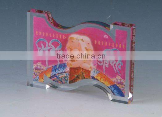 seamless clear acrylic brand block
