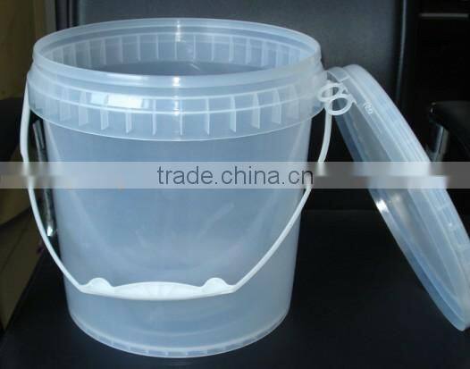 Food grade BPA free transparent plastic bucket 5liters 10liters cheap plastic bucket supplier for wholesales