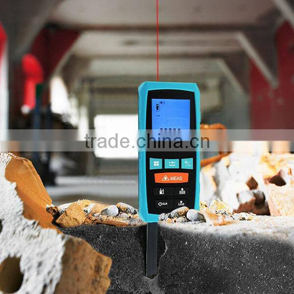 Measure Area Volume Pythagoras 60M/197ft Range Finder +/-1.5mm Accuracy Meter Feet Inches Units Digital Laser Meter Tool