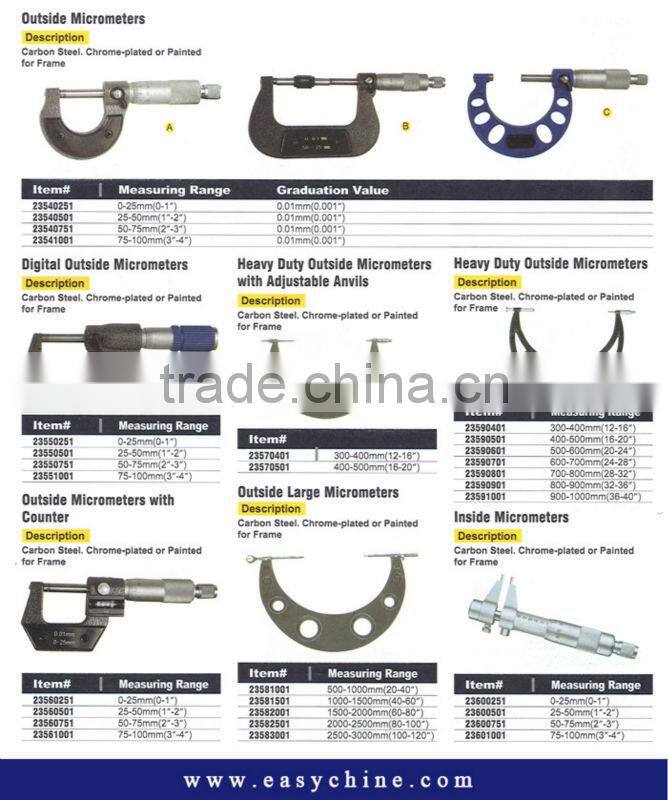 Carbon Steel Chrome Plated Outside Digital Micrometer