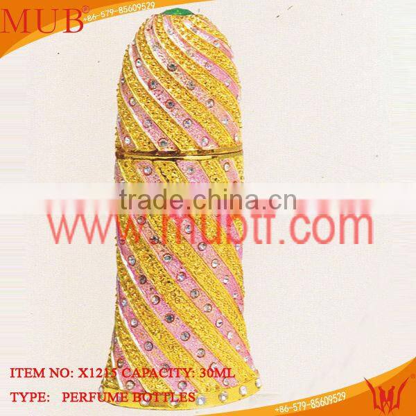 5ml/7ml/10ml/15ml Arabic Perfume Bottle,threaded pink gold egyptian perfume bottles for sale