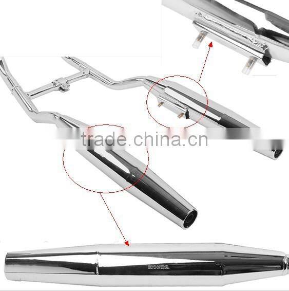 Chrome Two side Exhaust Muffler for Honda CMX250 Rebel 250 1985-2014 86 96 06 08