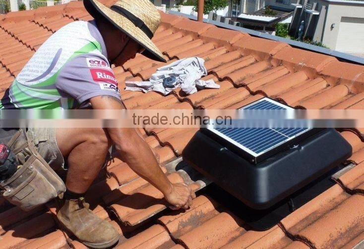 Smart Home Solar Roof Ventilating Fan, 14 inch fan blade 15 watt solar panel