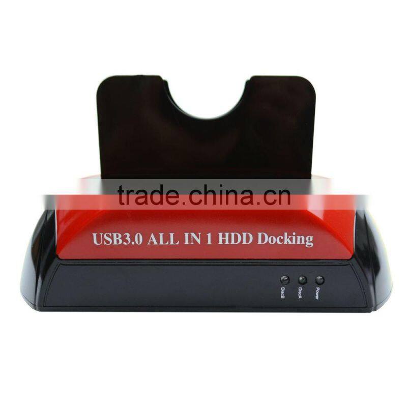 All in 1 USB 3.0 Dual SATA IDE 2.5" 3.5" Hard Disk Drive HDD Dock Station Case