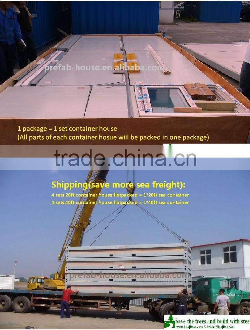 Flat packed container house for labor camp