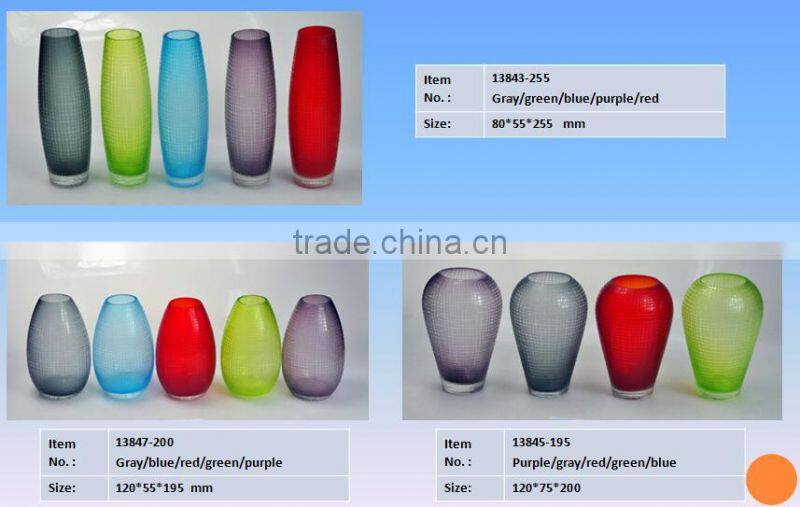 hand blown home goods antique green glass vases