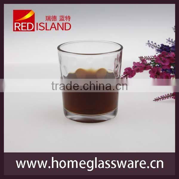 glass manufactory supply whisky glass with dot patten glass cup
