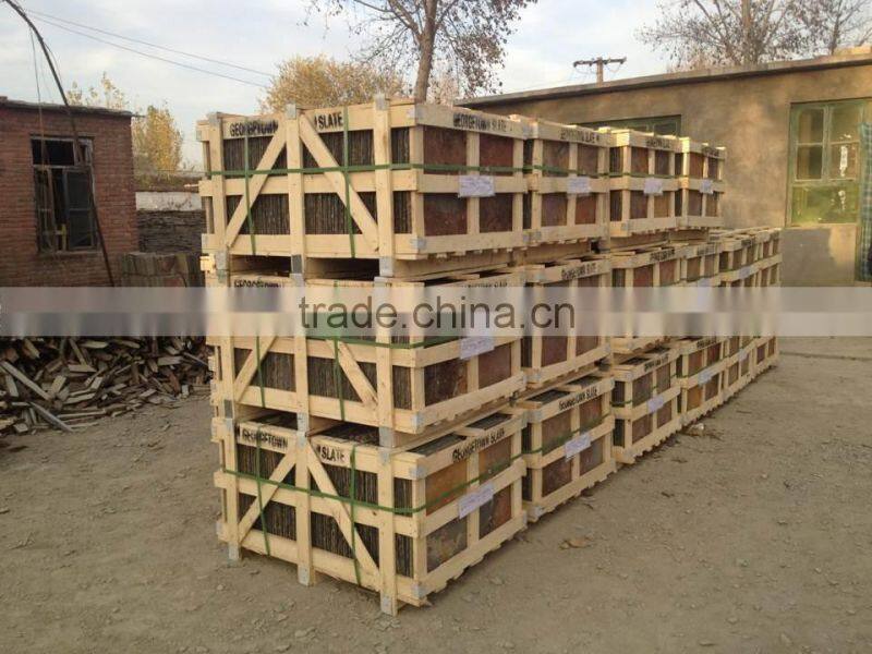 Rough slate plate tile