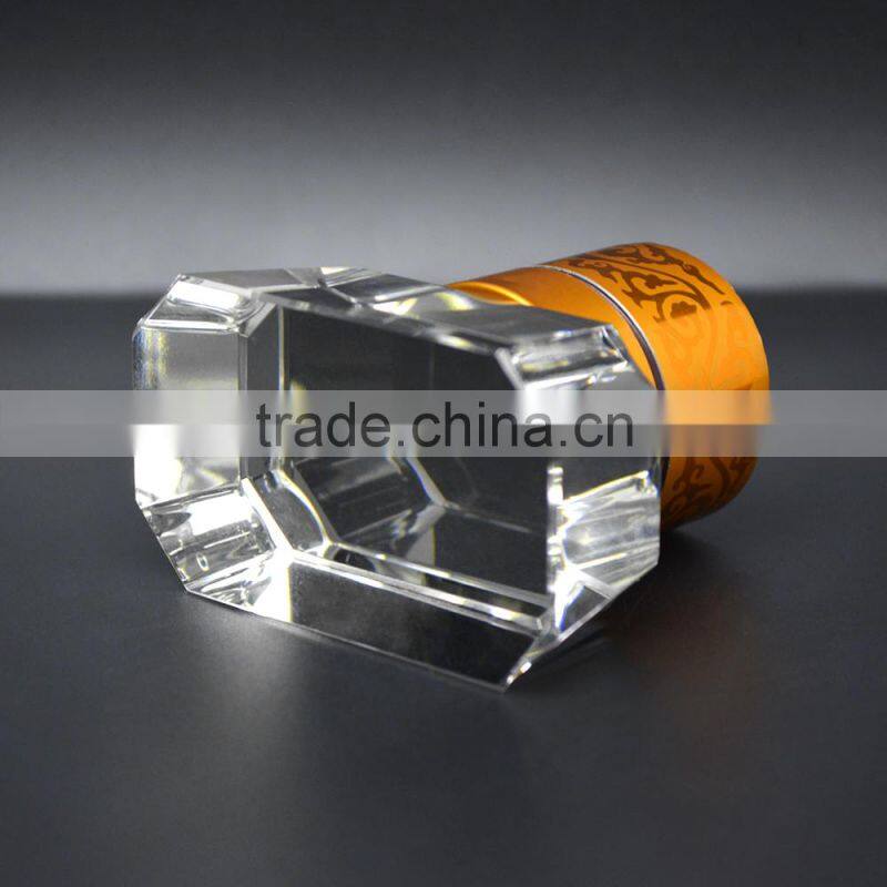 Custom glass stopper crystal aluminum wine glass bottle cap