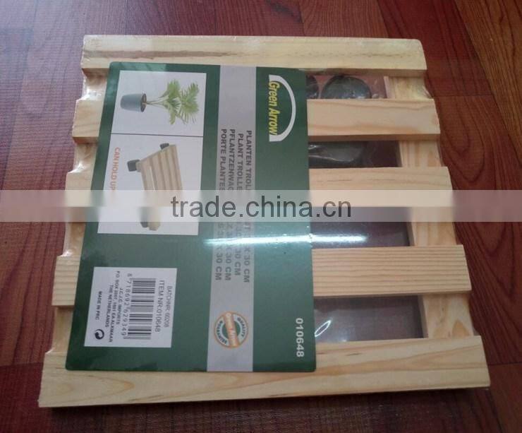 wholesale customized cheap 4 way wooden display pallet for flower