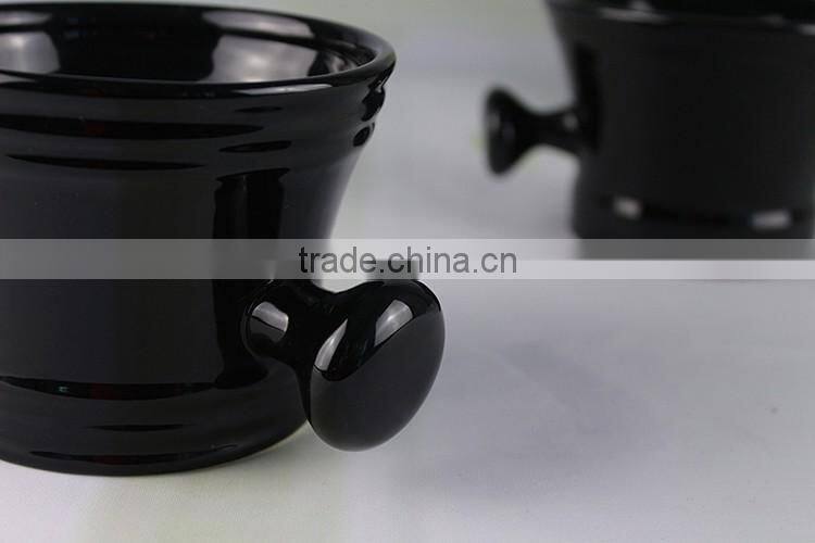 Home & garden bathroom accessories ceramic black shaving bowl