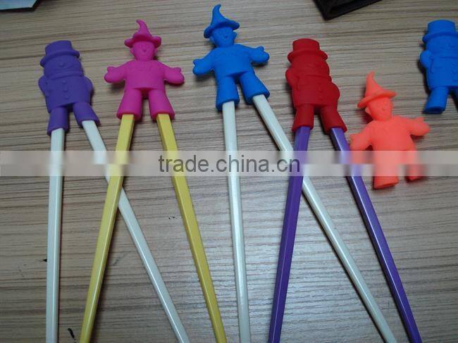 food grade multicolor cartoon silicone chopsticks holder for kids