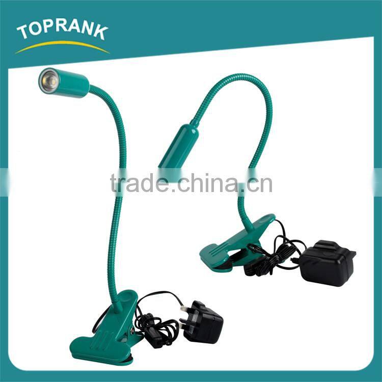 High quality rechargeable clip lamps led bedside flexible snake led reading lamp