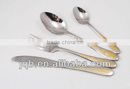 84pcs flatware sets with leather box packing royal style and high quality