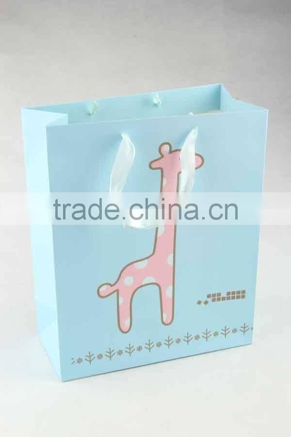 Shopping Paper Bag with animal pattern/Foldable Printed Gift Bag