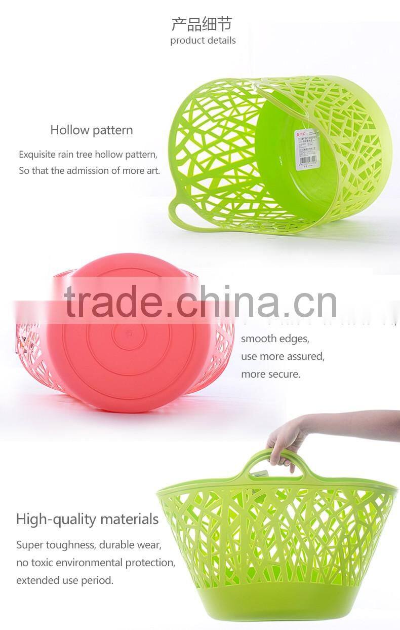 Hotsale round Large new PE plastic laundry basket with handle
