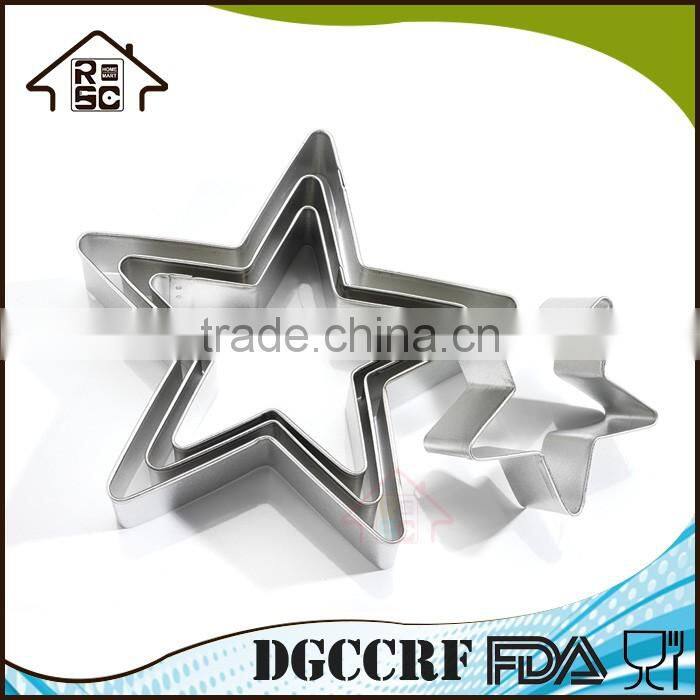 NBRSC 4PCS Baking Metal Star Shape Fruit Biscuit Pastry Cookie Cutter set