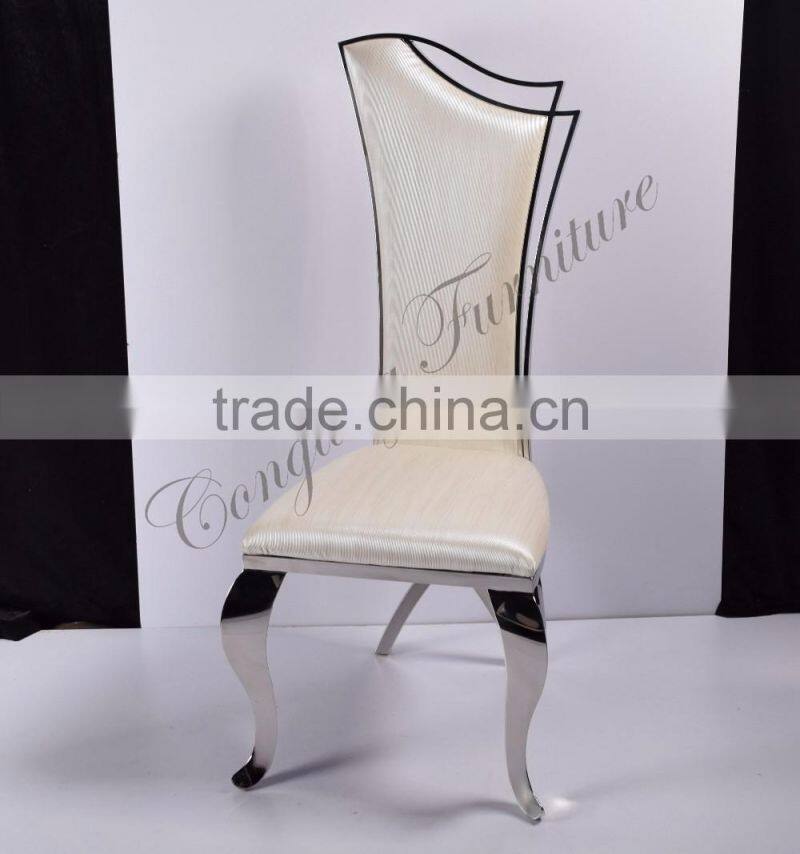 Wedding used stainless steel frame restaurant tables and chairs B8096