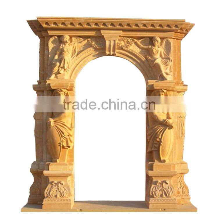 china factory outdoor home decoration stone carving archway door marble frame
