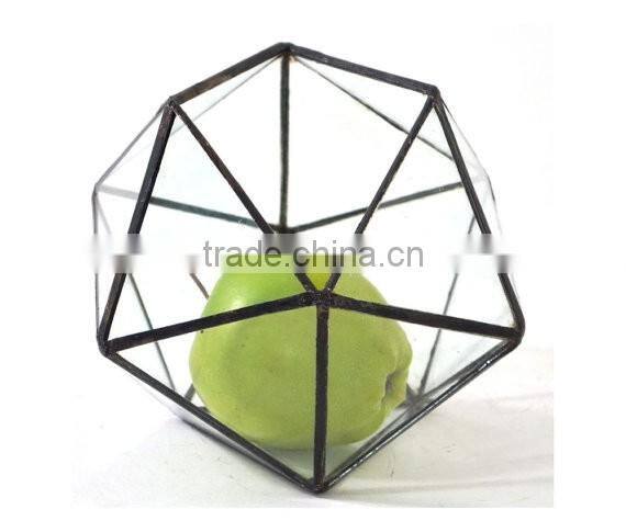 Geometric Stained And Handmade Glass Terrarium