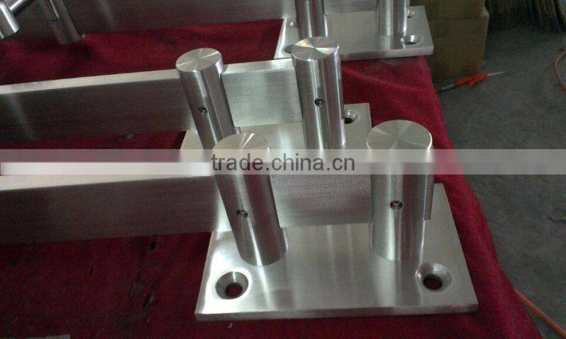 Frosted Glass Balcony Balustrade/Stainless Steel Handrail