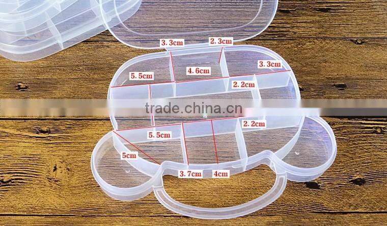 PP Plastic Cartoon Beads Clear Storage boxes Transparent with Handle