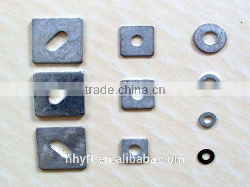 2"*2"*1/4"&3x3x1/4" square/round/slooted hole washer on sale