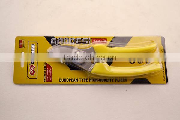 175mm yellow handle 65# steel pruners
