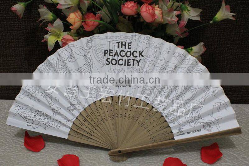 Chinesse bamboo paper fan