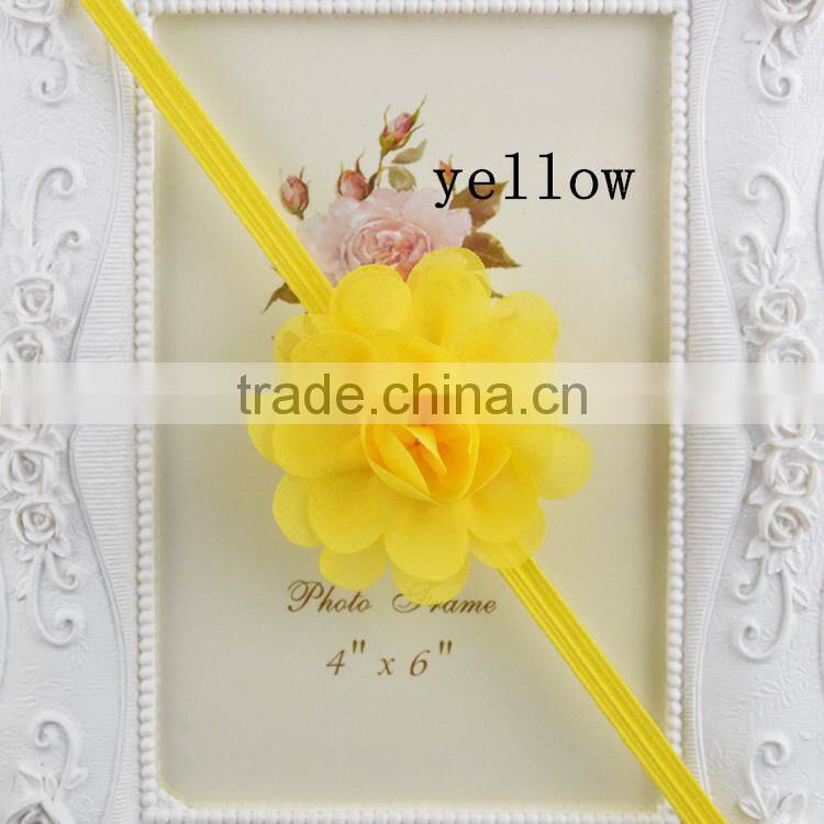 2015 Girl's Head Accessories Turban Headband Baby Flower Elastic Hairband Daisy Flower Lace Headband For Kids
