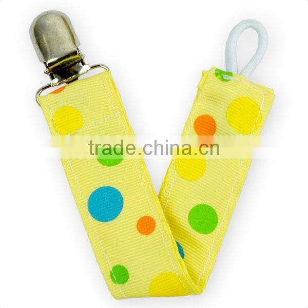 Custom Baby New Design Pacifier Clip Popular Cartoon Figures Printed Pacifier Holder With Hanging Clips