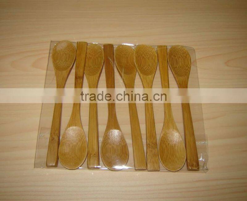 Mini bamboo spoon carbonized color