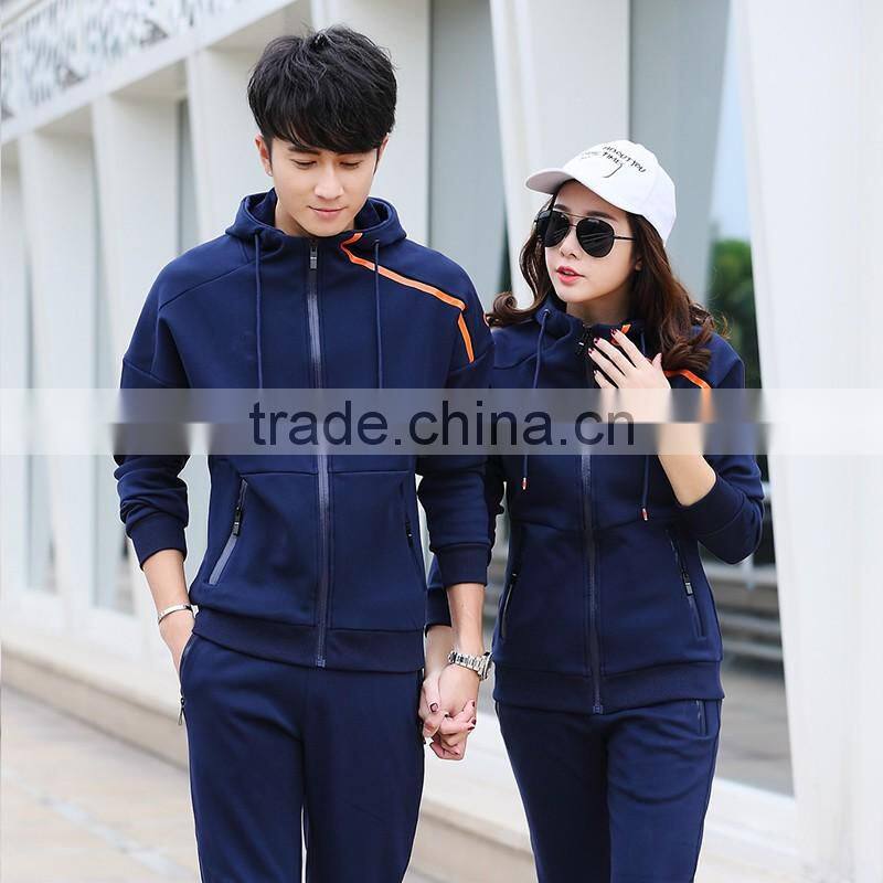 Hot sale Couples sports suit/custom tracksuit for men and women