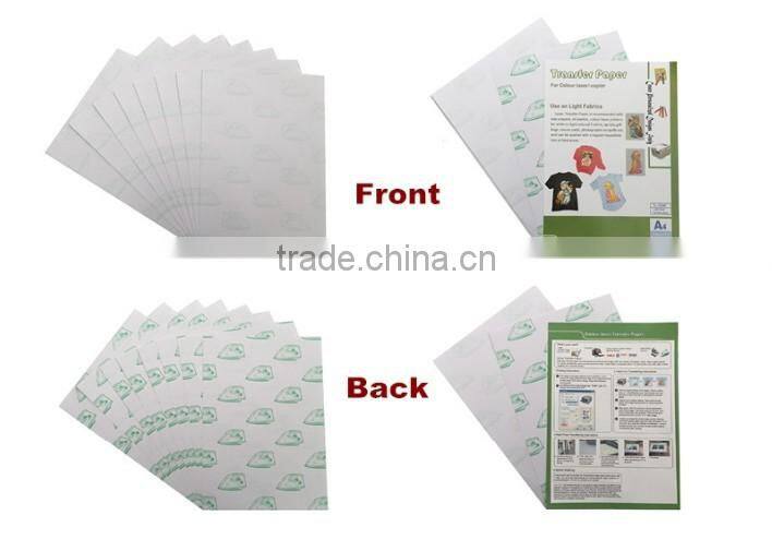 Self weeding light heat transfer paper for t-shirt