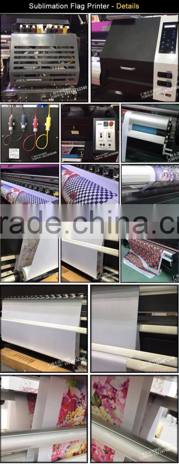 High Quality Digital sublimation flag printer with 5113 double head