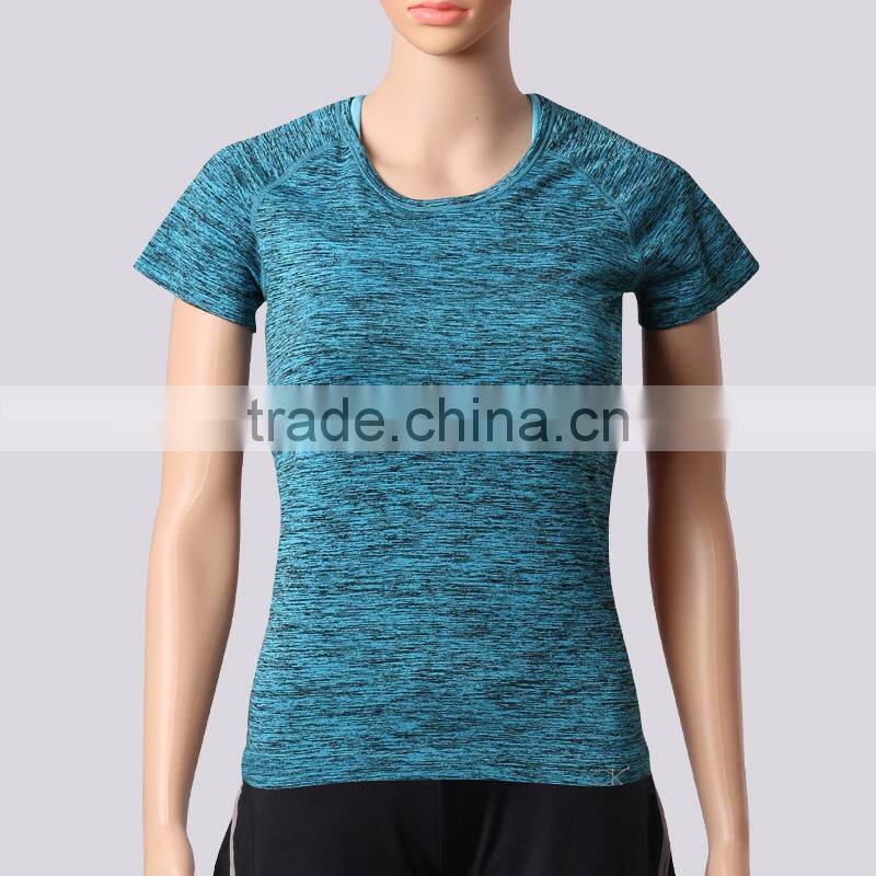 Ladies sportswear fitness clothing training short sleeve sport shirt women