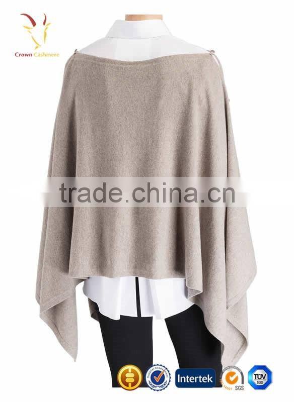 Solid Color Women Cashmere Poncho Cape Clothing