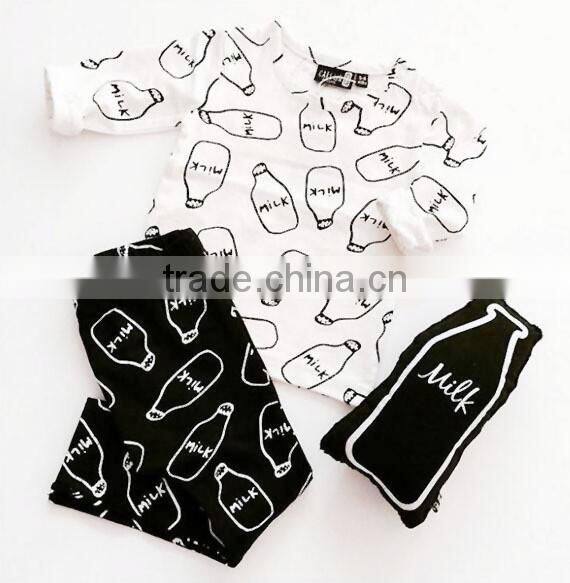 Lovely Milk Bottle Printed 2017 New Design Carters Baby Clothing Set