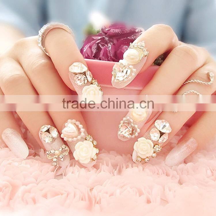 Self-adhesive Nails Glitter Tips With Glue Rhinestone Nails