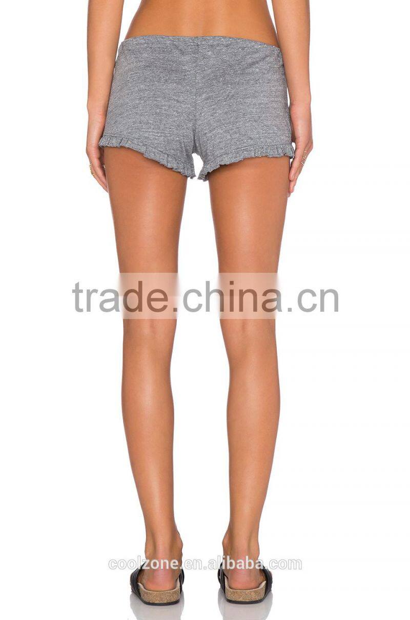 Latest ruffle shorts pants women wholesale fashion running shorts/pants