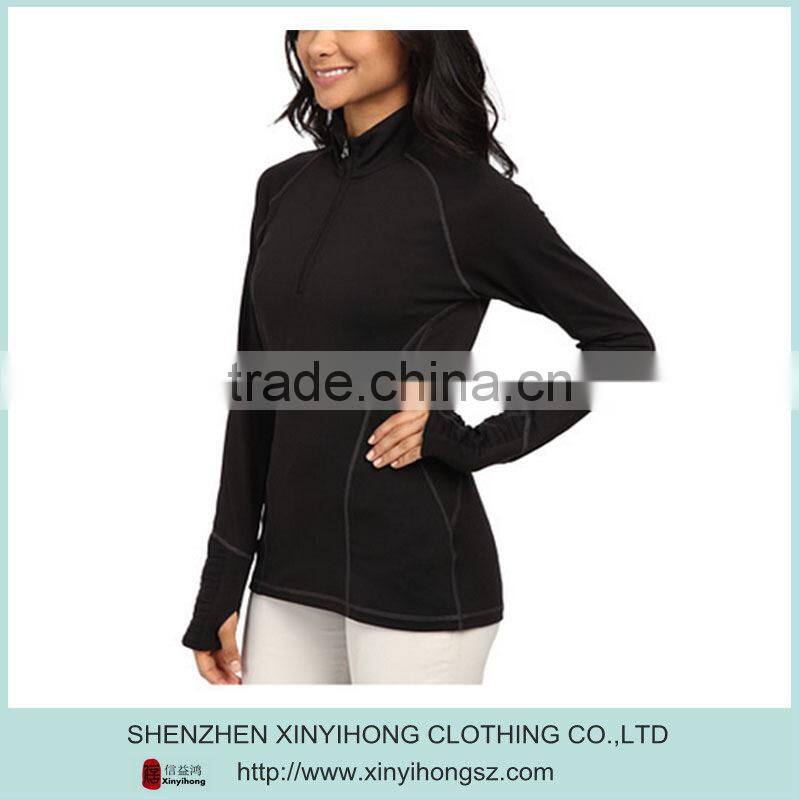 Long raglan sleeves dryCELL performance Quarter-length zip golf no hoodies